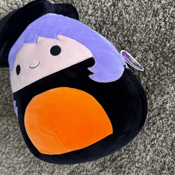 Squishmallow Madeline Witch Plush  12" Kellytoy 2019 Purple Hair Halloween - Picture 3 of 4